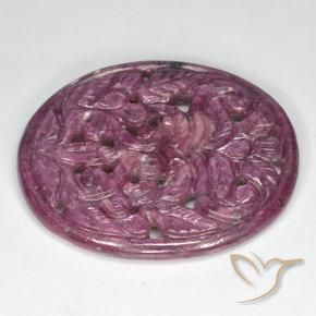 Rubi roxo médio Natural 31.40ct, oval, Opaco