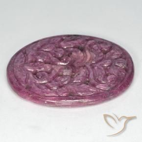 Rubi roxo médio Natural 31.40ct, oval, Opaco