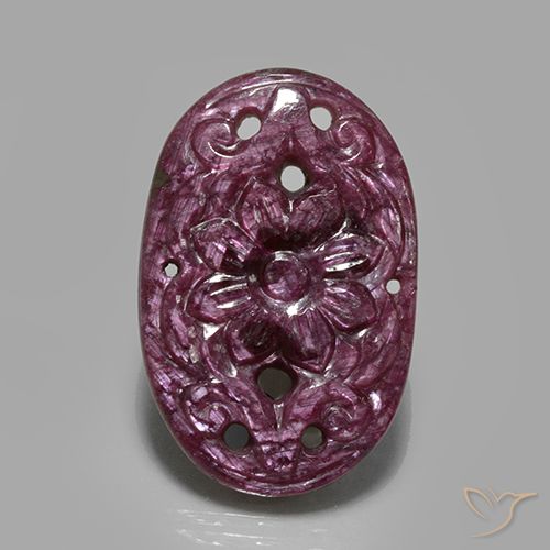23.57ct Natural Roxo médio-escuro Rubi, oval, Opaco