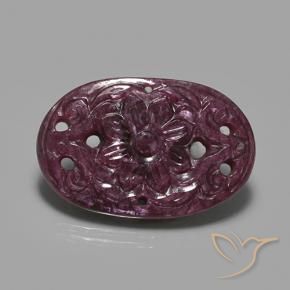 Rubi Roxo médio-escuro Natural 23.57ct, oval, Opaco