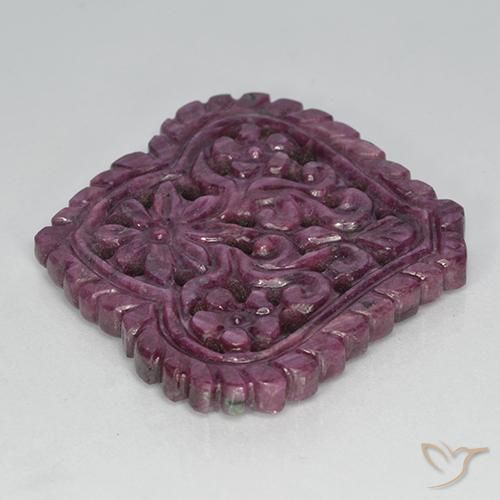 Rubi roxo avermelhado Natural 42.70ct, Chique, Opaco