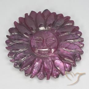 Rubi Boysenberry Roxo Natural 41.80ct, Flor cortada, Opaco