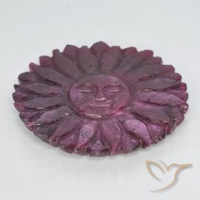 Rubi Boysenberry Roxo Natural 41.80ct, Flor cortada, Opaco