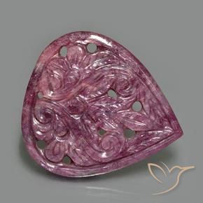 Rubi roxo médio Natural 29.19ct, Formato de pêra, Opaco