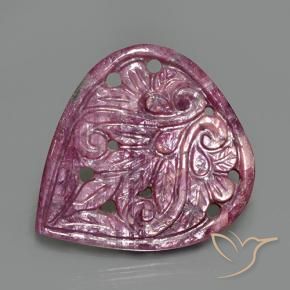 Rubi roxo médio Natural 29.19ct, Formato de pêra, Opaco