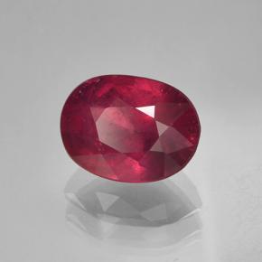 Rubi Vinho vermelho Natural 2.04ct, Corte Oval, VS-SI