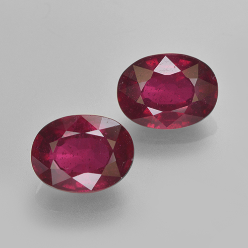 Pedras preciosas de rubi vermelho natural de 3,62 ct, corte oval, VS-SI