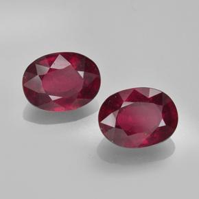 Pedras preciosas de rubi vermelho natural de 3,62 ct, corte oval, VS-SI