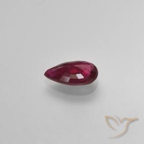 Rubi vermelho médio Natural 0.43ct, Formato de pêra, VS-SI