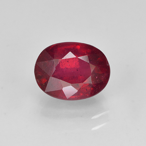 Rubi vermelho natural 2,09ct, corte oval, VS-SI