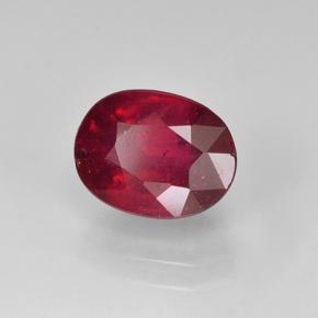 Rubi vermelho natural 2,09ct, corte oval, VS-SI