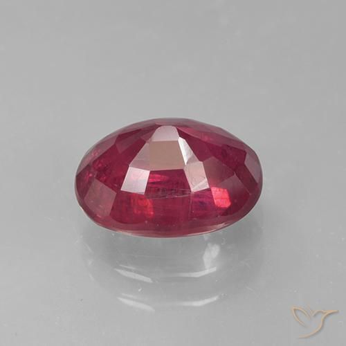 Rubi Vermelho rosado Natural 1.73ct, oval, VS-SI