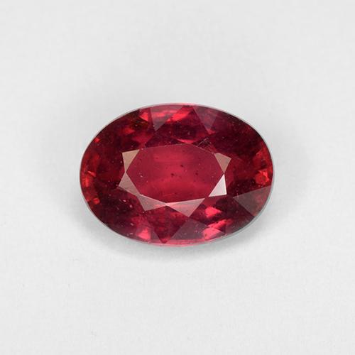 Rubi vinho vermelho natural 1,87ct, corte oval, VS-SI