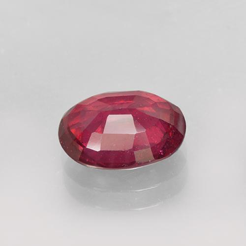Rubi groselha vermelha Natural 1.54ct, Corte Oval, VS-SI