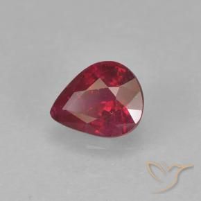 Rubi Carmesim Profundo Natural 0.35ct, Formato de pêra, VS-SI