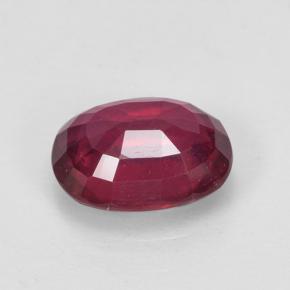 Rubi Vermelho médio-escuro Natural 1.67ct, Corte Oval, VS-SI