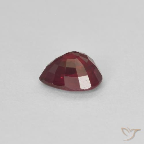 Rubi Vinho vermelho Natural 0.43ct, Formato de pêra, VS-SI