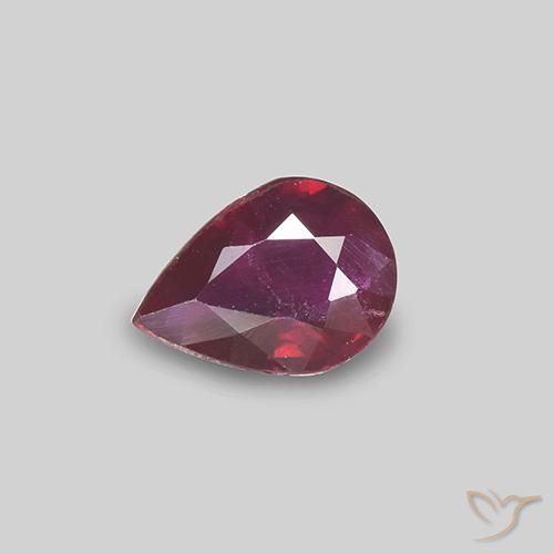 0.31ct Natural Vinho vermelho Rubi, Formato de pêra, VS-SI, Photo A
