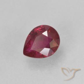 Rubi Jam Red Natural 0.40ct, Formato de pêra, VS-SI