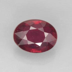 Rubi vermelho natural 1,73ct, corte oval, VS-SI
