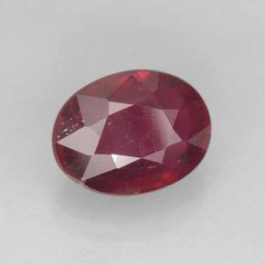 Rubi vermelho natural 1,73ct, corte oval, VS-SI
