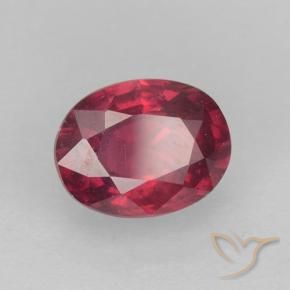 Rubi groselha vermelha Natural 1.72ct, oval, VS-SI