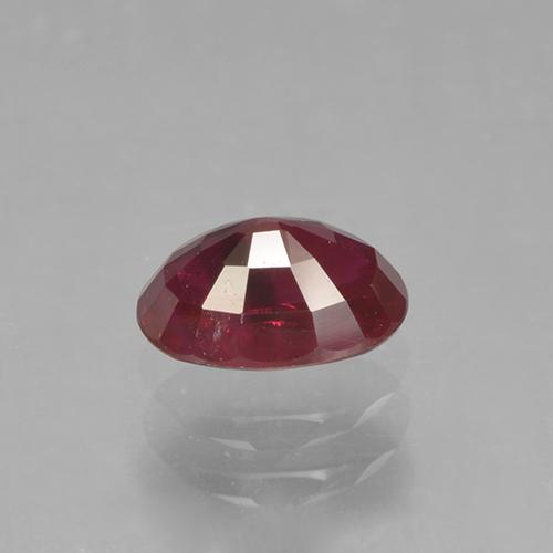 Rubi vermelho médio natural 0,62ct, corte oval, VS-SI