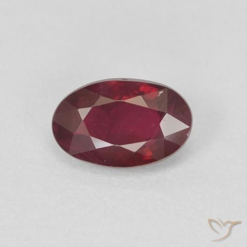 0.60ct Natural Vinho vermelho Rubi, oval, VS-SI