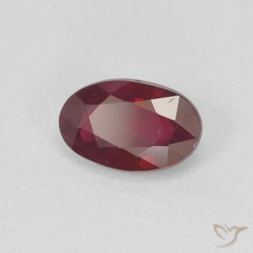 Rubi Vinho vermelho Natural 0.60ct, oval, VS-SI