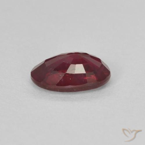 Rubi Vinho vermelho Natural 0.60ct, oval, VS-SI