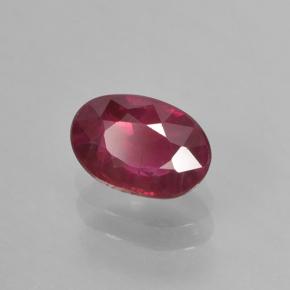 Rubi Vinho vermelho Natural 0.71ct, Corte Oval, VS-SI
