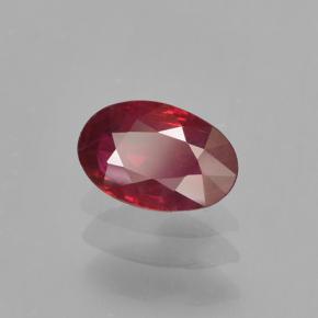 Rubi vermelho médio Natural 0.50ct, Corte Oval, VS-SI