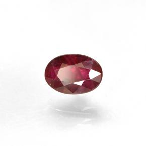 Rubi vermelho médio Natural 0.62ct, Corte Oval, VS-SI