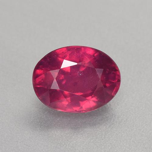 Rubi vermelho natural 2,02ct, corte oval, VS-SI