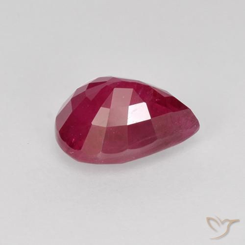 Rubi vermelho médio Natural 1.17ct, Formato de pêra, VS-SI