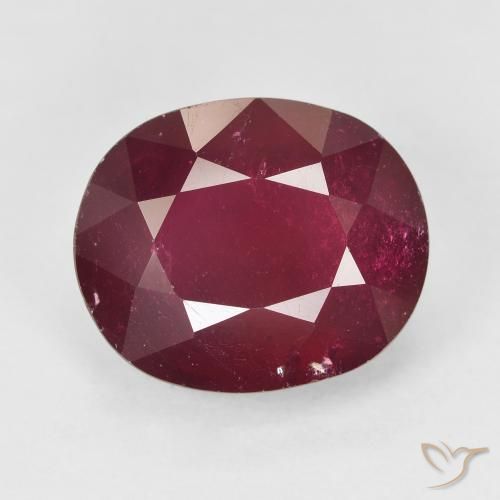 11.91ct Natural Vinho vermelho Rubi, oval, VS-SI