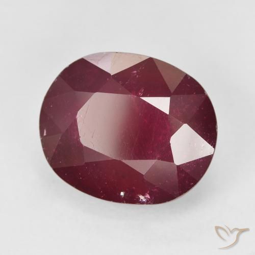 Rubi Vinho vermelho Natural 11.91ct, oval, VS-SI
