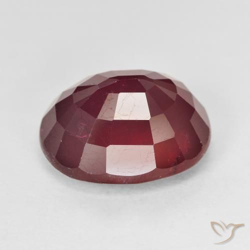 Rubi Vinho vermelho Natural 11.91ct, oval, VS-SI