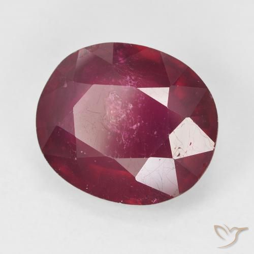 Rubi Rosa Avermelhado Profundo Natural 12.32ct, oval, VS-SI