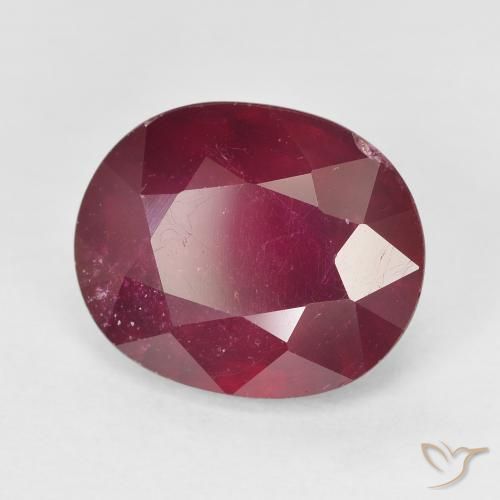 Rubi vermelho médio Natural 9.32ct, oval, VS-SI