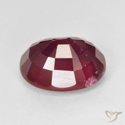 Rubi vermelho médio Natural 9.32ct, oval, VS-SI