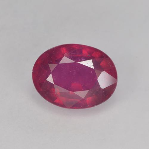 Rubi vermelho médio Natural 1.84ct, oval, VS-SI