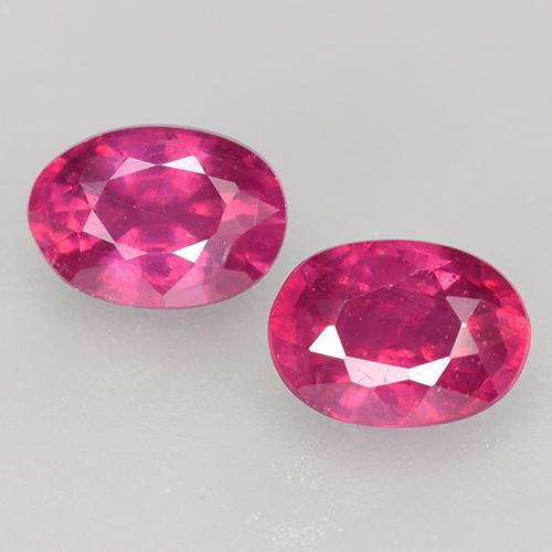 Pedras preciosas de Rubi Luz vermelha natural de 1.58 ct, Corte Oval, VS-SI