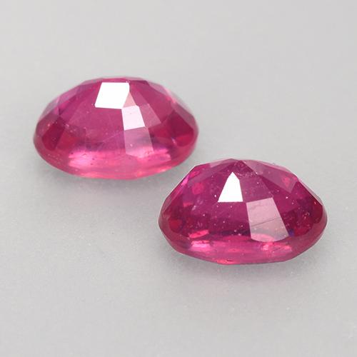 Pedras preciosas de Rubi Luz vermelha natural de 1.58 ct, Corte Oval, VS-SI