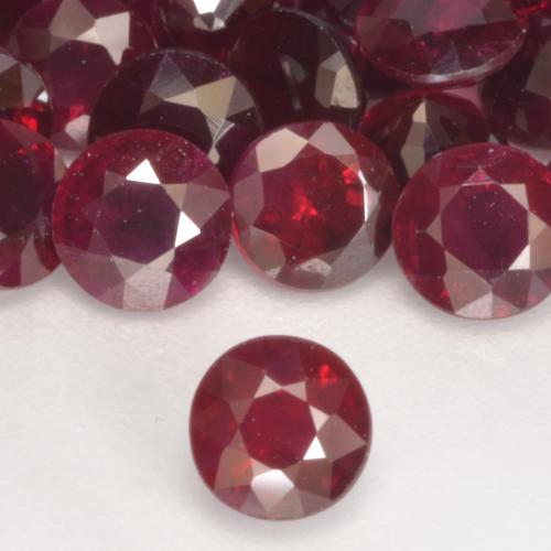Rubi Vermelho escuro Natural 0.31ct, Redondo, VS-SI