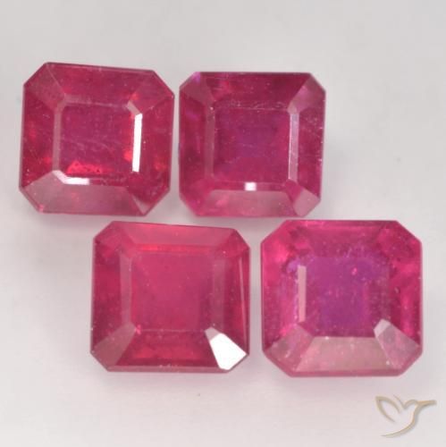 Rubi Luz vermelha Natural 1.60ct, Corte Octógono / Esmeralda, VS-SI