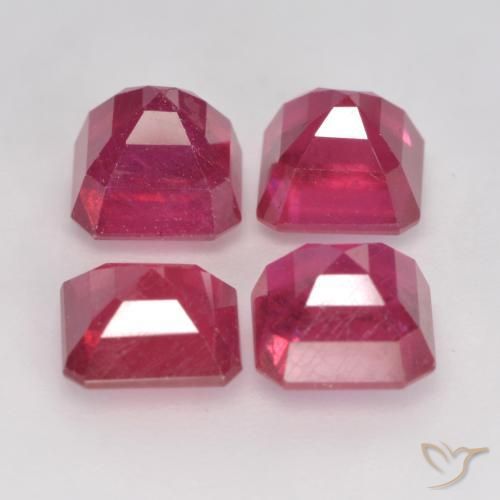 Rubi Luz vermelha Natural 1.60ct, Corte Octógono / Esmeralda, VS-SI