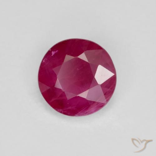 Rubi vermelho médio Natural 0.67ct, Redondo, VS-SI