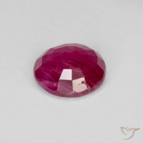 Rubi vermelho médio Natural 0.67ct, Redondo, VS-SI