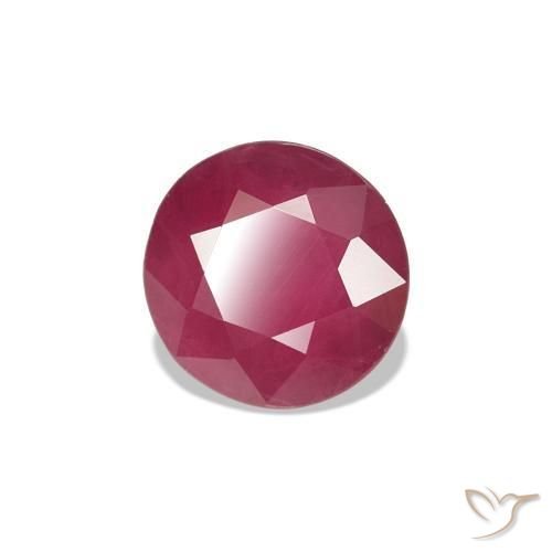 Rubi Vermelho escuro Natural 0.83ct, Redondo, VS-SI